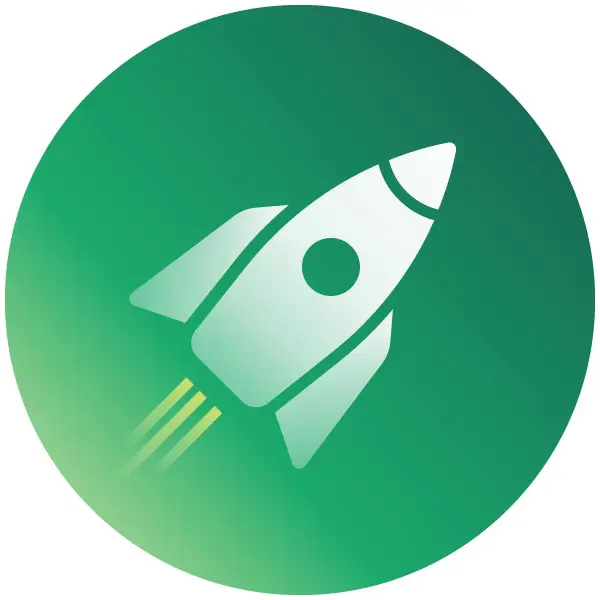 A rocket over a circle